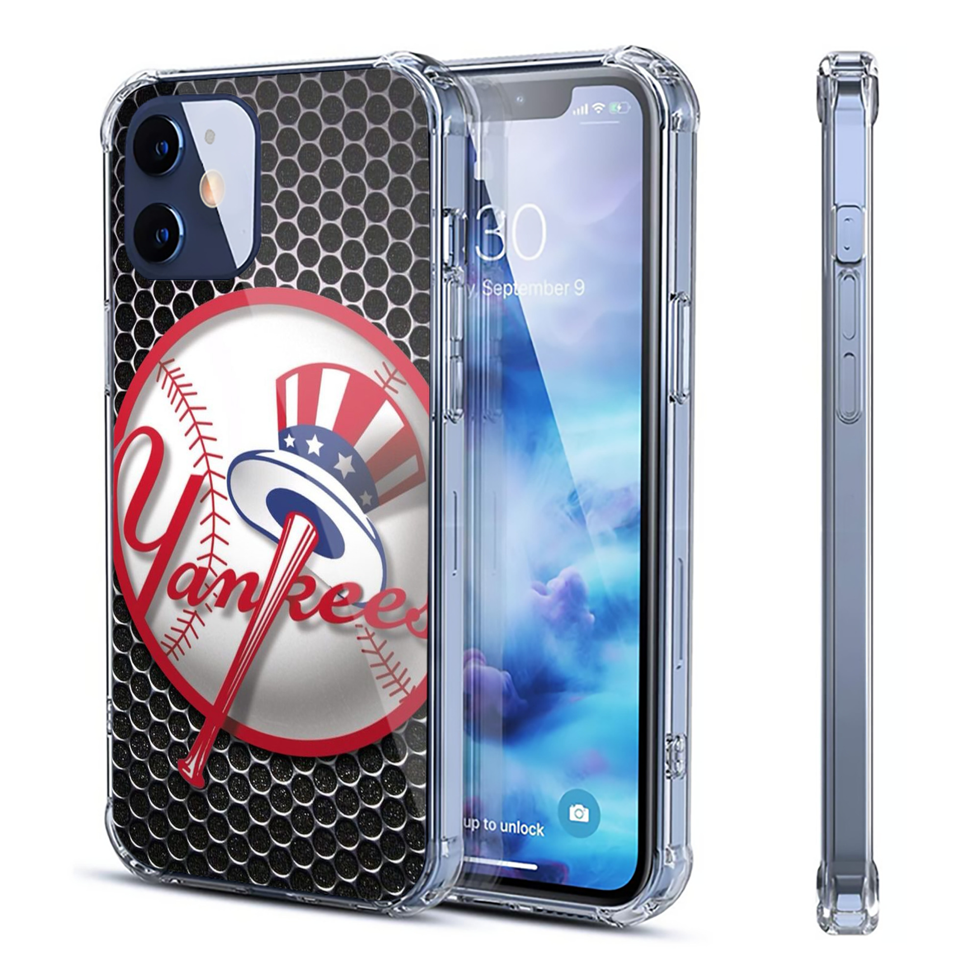 New York Yankees 221 Clear IPhone 12 Case – Soft TPU With UV Print – Enhanced Drop Protection, Precise Fit, Anti-Fingerprint, Customizable Design, Scratch-Resistant, Yellow-Resistant